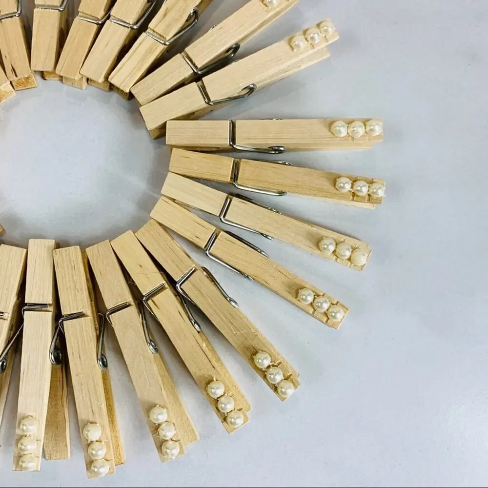 25 Decorative Bridal Pearl Embellished Clothespins Dorm Bedroom Office